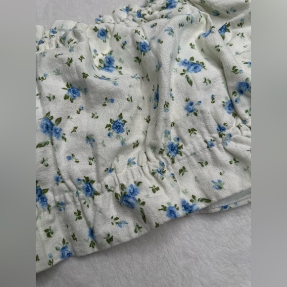 White Floral Cropped Tank Top Women’s Size XXL Wild Fable Target - Picture 5 of 11